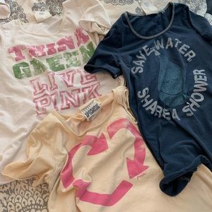 3 vs pink flow tees recycle size medium